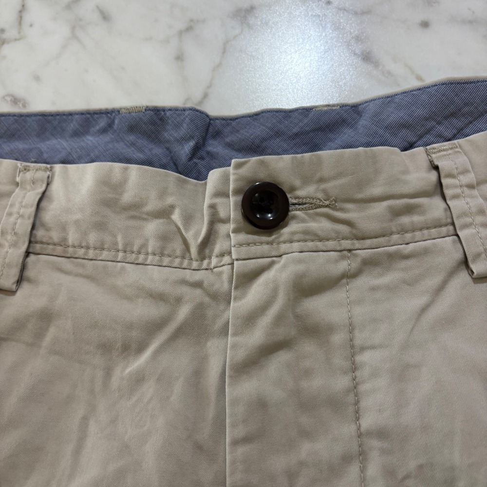 J.Crew Mens Club Short Khaki Tan Chino Cotton Flat Front Shorts Size 35W - Picture 2 of 7